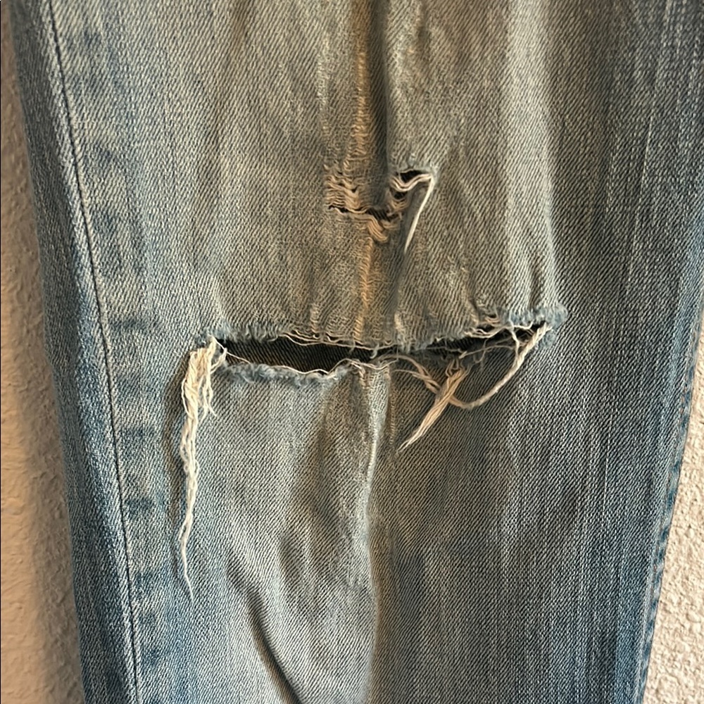 Distressed Light Blue Jeans - Picture 2 of 5